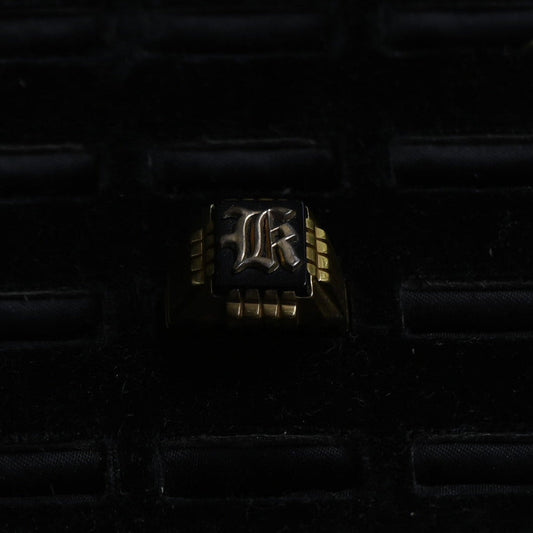 Vintage ring "18K GFD monogram "｛RM-00311｝