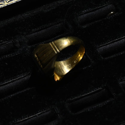 Vintage ring "18K GFD monogram "｛RM-00311｝