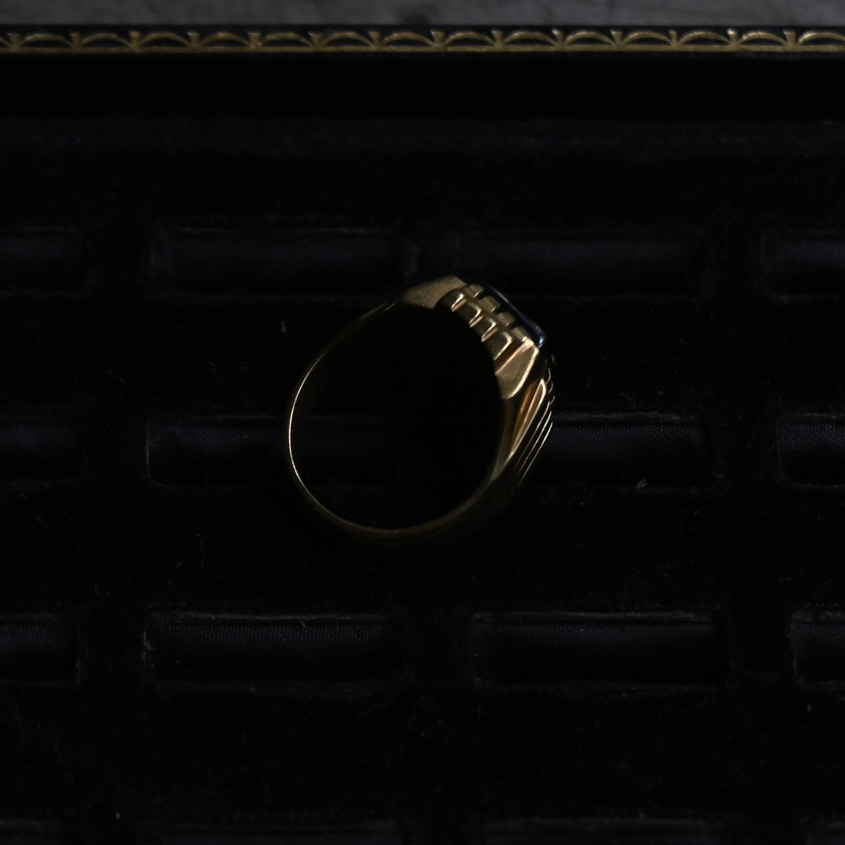 Vintage ring "18K GFD monogram "｛RM-00311｝