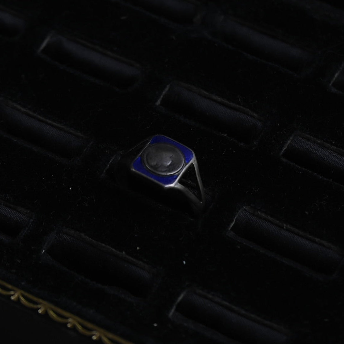 Cobalt Blue Enamel Ring ｛RM-00308｝