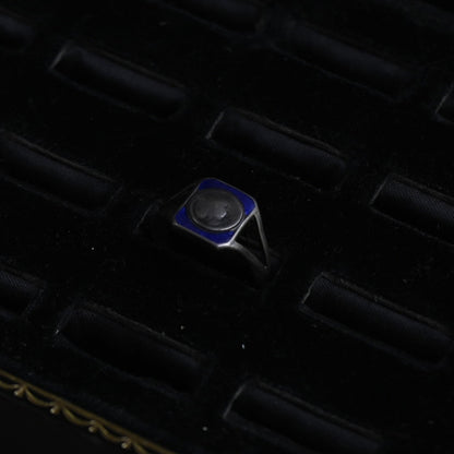 Cobalt Blue Enamel Ring ｛RM-00308｝