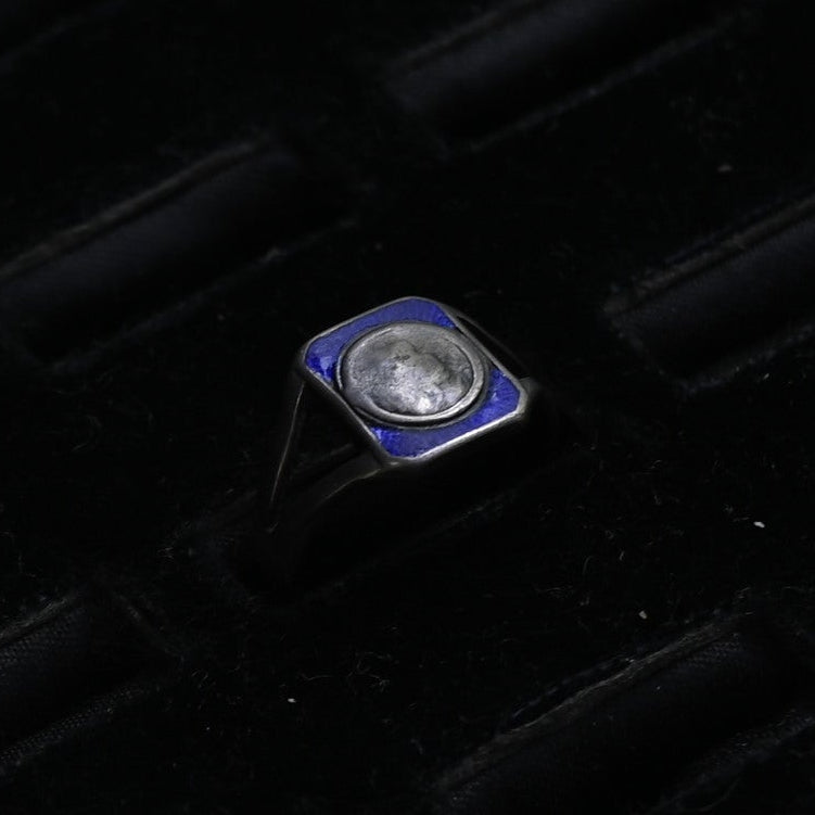 Cobalt Blue Enamel Ring ｛RM-00308｝