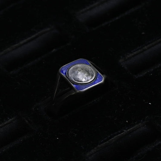Cobalt Blue Enamel Ring ｛RM-00308｝