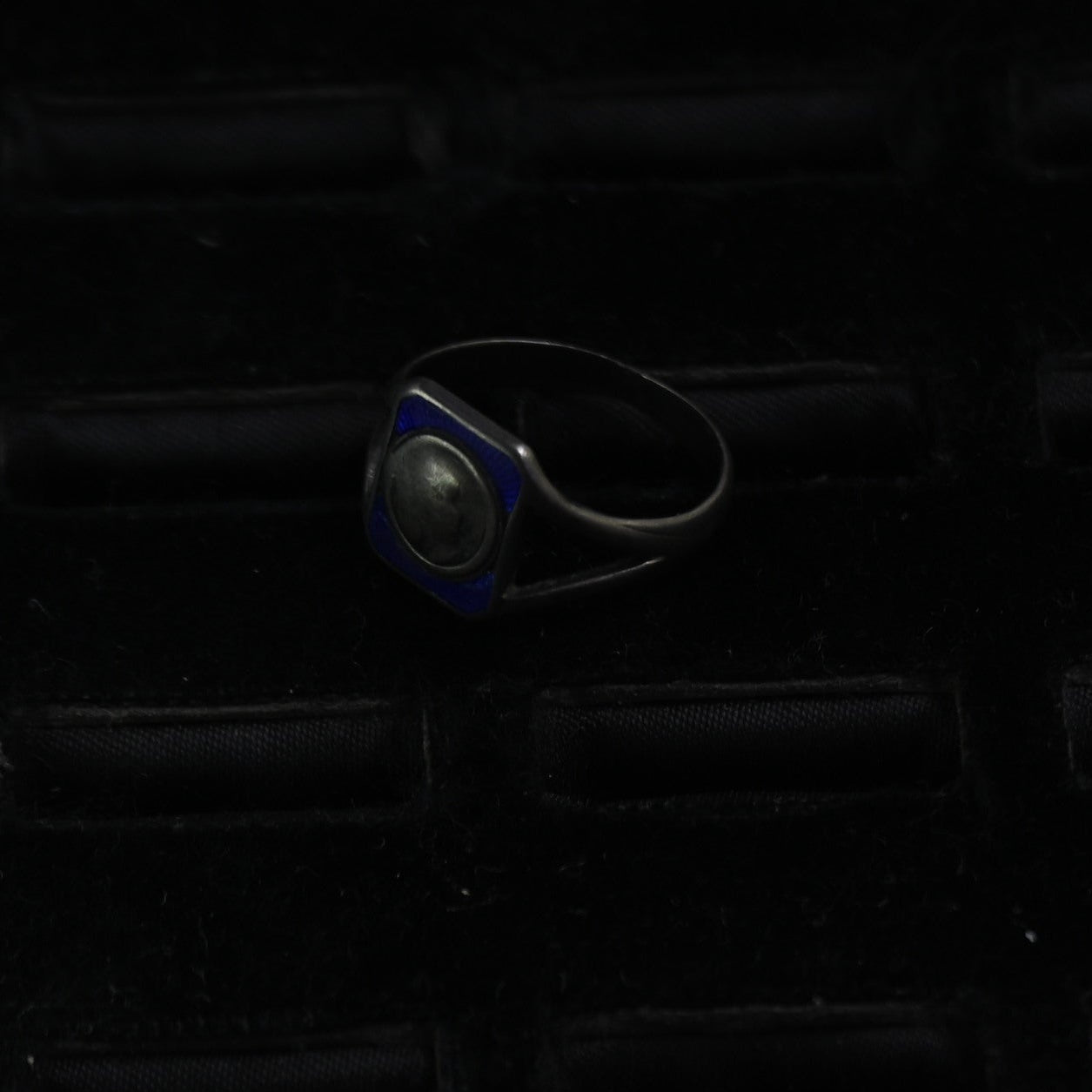 Cobalt Blue Enamel Ring ｛RM-00308｝