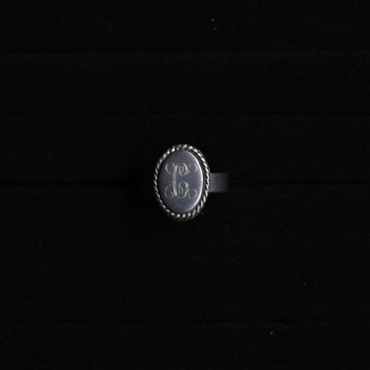 Vintage Monogram  Ring "Silver925"｛RM-00315｝