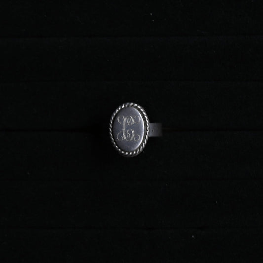 Vintage Monogram  Ring "Silver925"｛RM-00315｝
