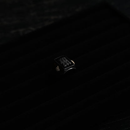 Vintage Gold×Silver signet Ring "M" ｛RM-00317｝