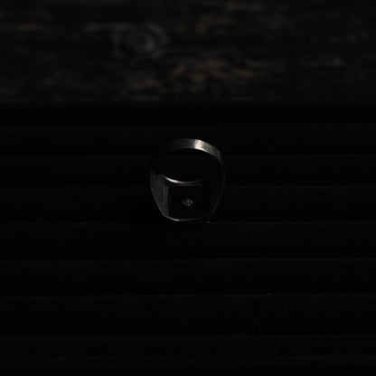 Vintage Gold×Silver signet Ring "M" ｛RM-00317｝
