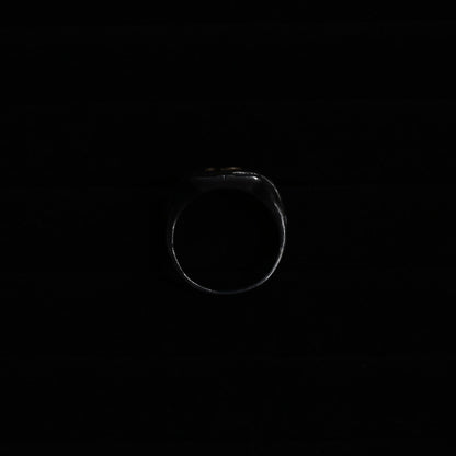 Vintage Gold Black Onyx Signet Ring ｛RM-00318｝
