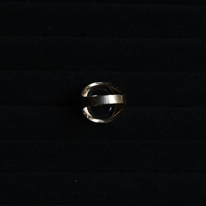 Vintage Onyx Signet Ring " Initial A "  ｛RM-00319｝