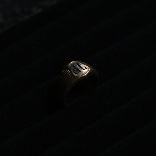 Vintage Initial Signet Ring｛RM-00322｝