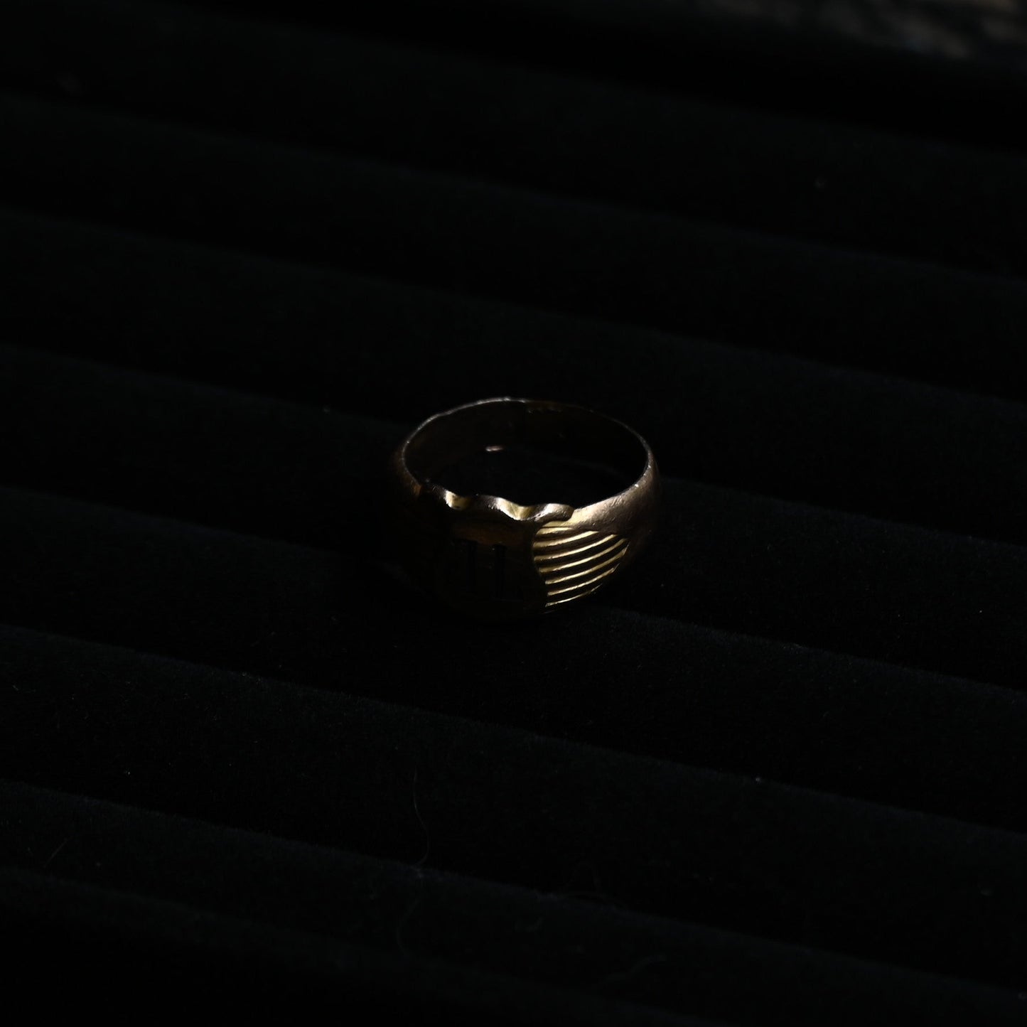 Vintage Initial Signet Ring｛RM-00322｝