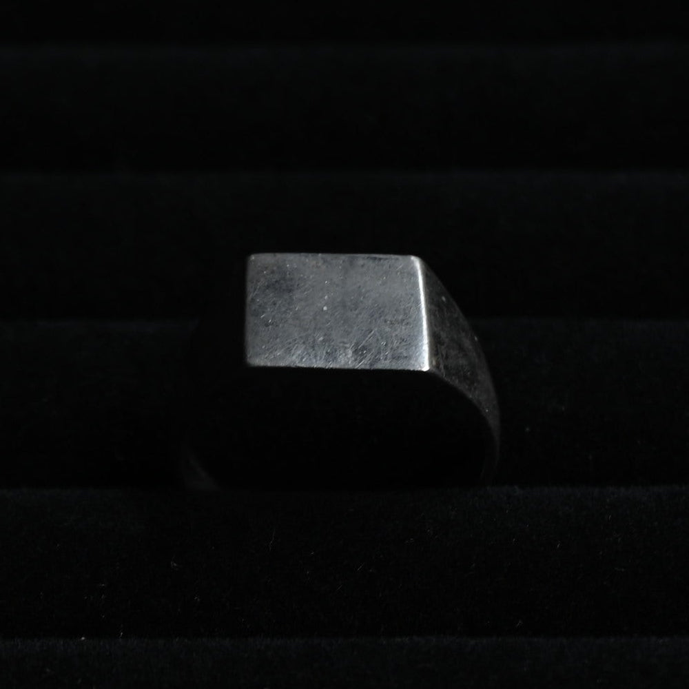 Rectangle Silver Signet Ring｛RM-00320｝