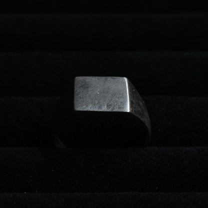 Rectangle Silver Signet Ring｛RM-00320｝