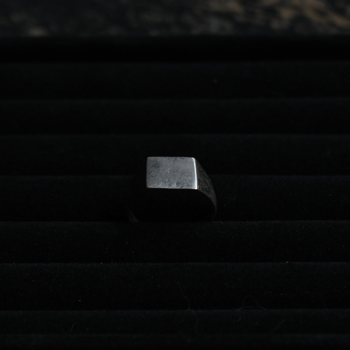 Rectangle Silver Signet Ring｛RM-00320｝