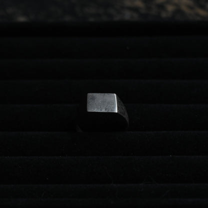 Rectangle Silver Signet Ring｛RM-00320｝