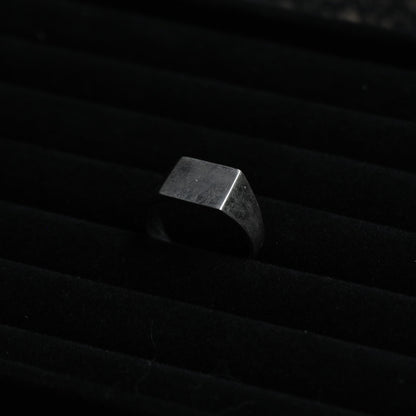 Rectangle Silver Signet Ring｛RM-00320｝