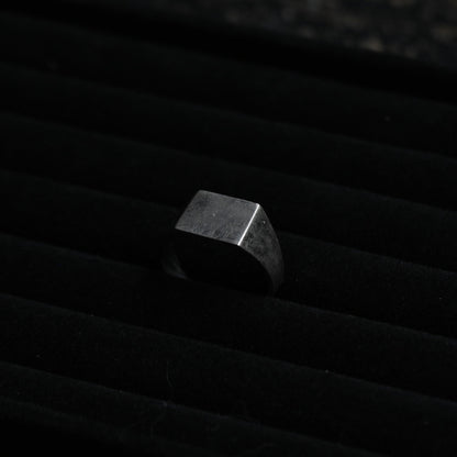 Rectangle Silver Signet Ring｛RM-00320｝