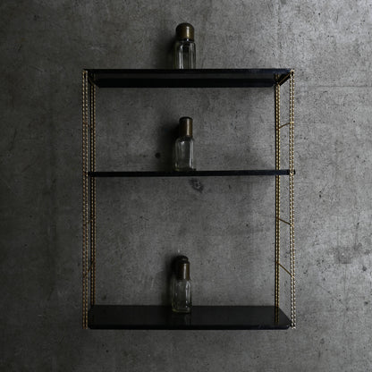 Black & Brass Wall Rack shelf｛RF-00218｝