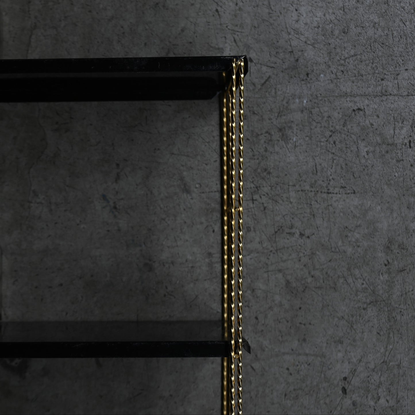 Black & Brass Wall Rack shelf｛RF-00218｝