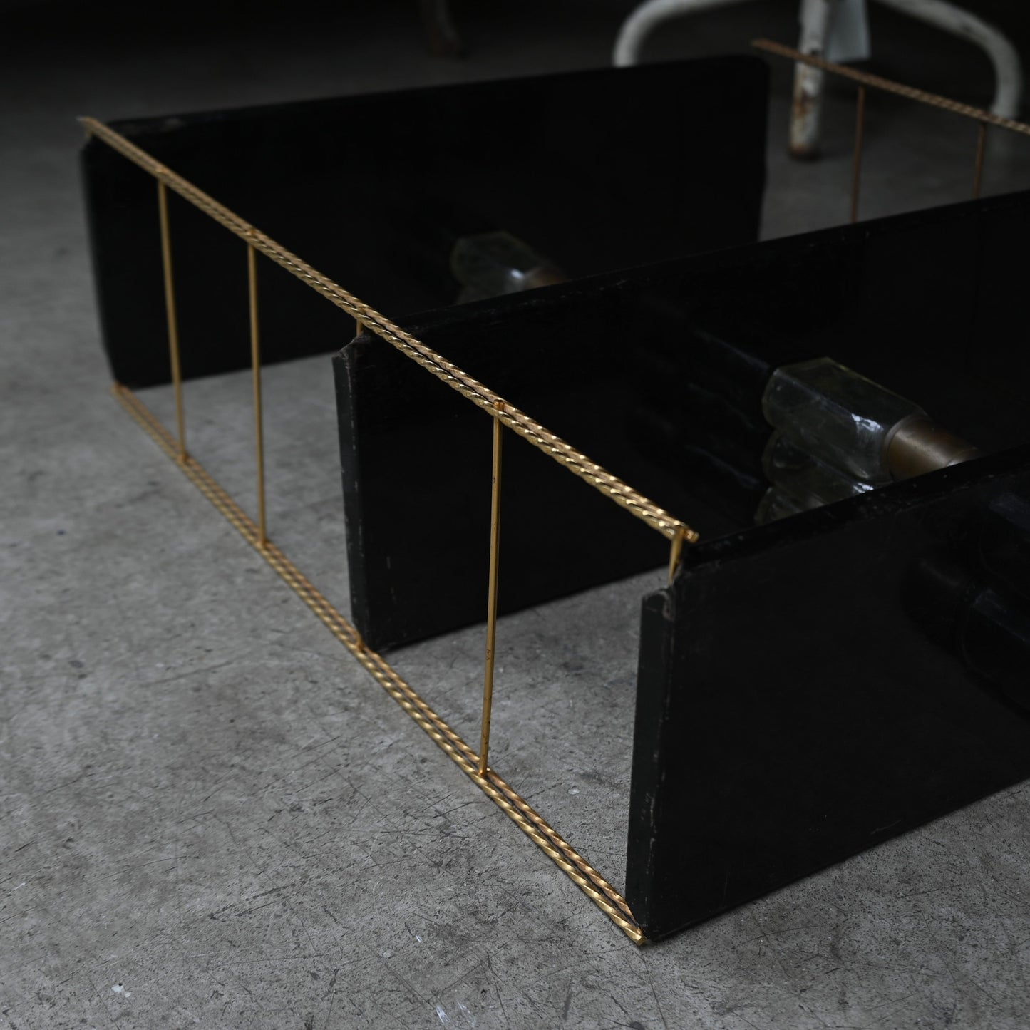 Black & Brass Wall Rack shelf｛RF-00218｝