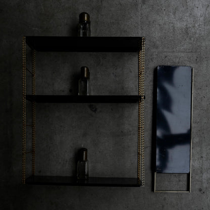 Black & Brass Wall Rack shelf｛RF-00218｝