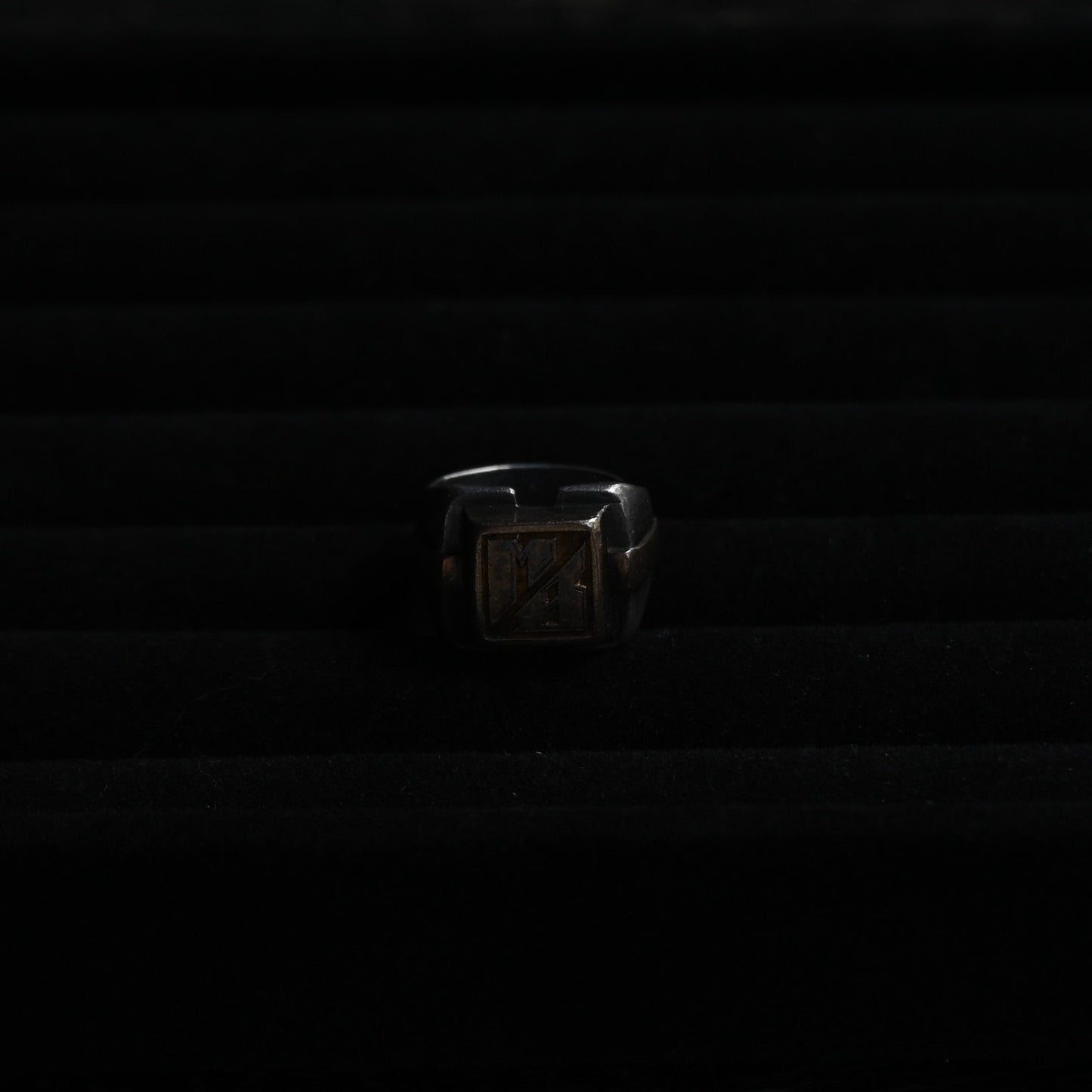 Gold Monogram Signet Ring｛RM-00327｝