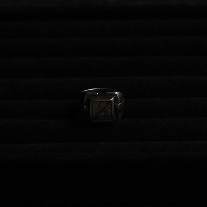 Gold Monogram Signet Ring｛RM-00327｝
