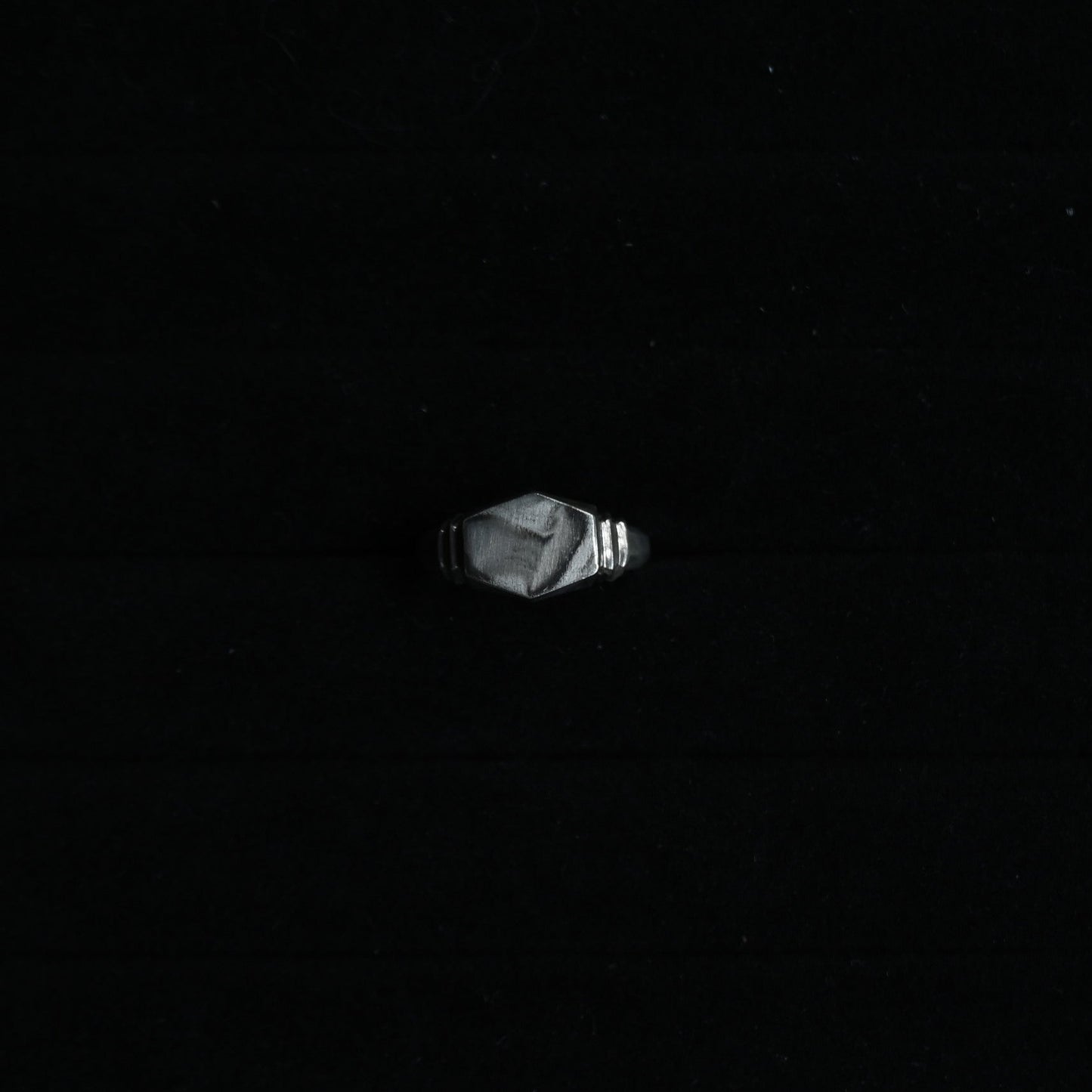 Silver Faceted Signet Ring｛RM-00328｝