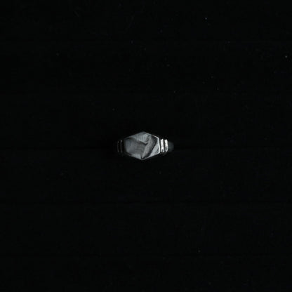 Silver Faceted Signet Ring｛RM-00328｝