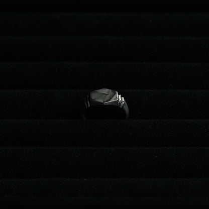 Silver Faceted Signet Ring｛RM-00328｝