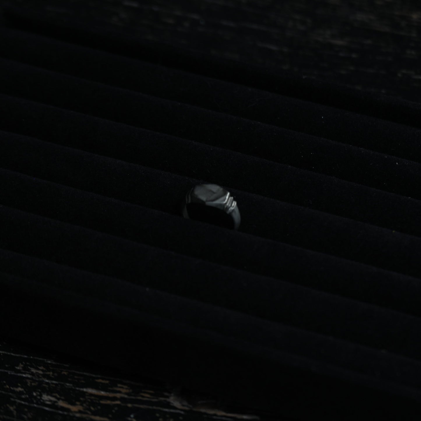Silver Faceted Signet Ring｛RM-00328｝