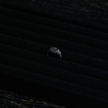 Silver Faceted Signet Ring｛RM-00328｝