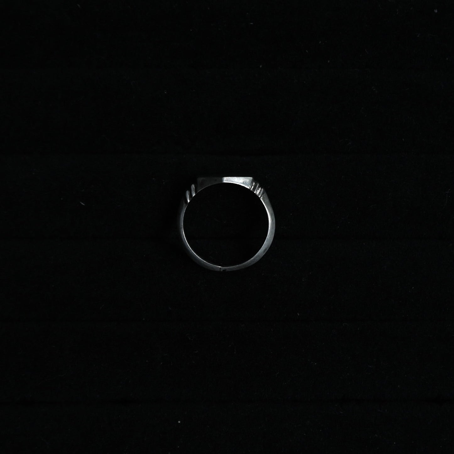 Silver Faceted Signet Ring｛RM-00328｝