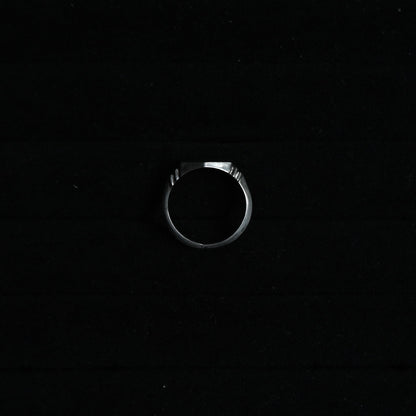 Silver Faceted Signet Ring｛RM-00328｝
