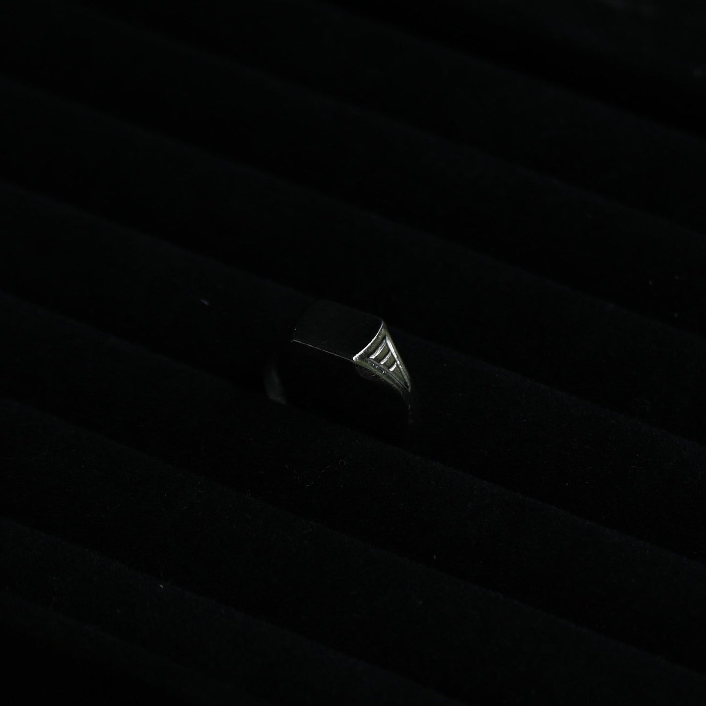 Geometric Square Signet Ring｛RM-00333｝