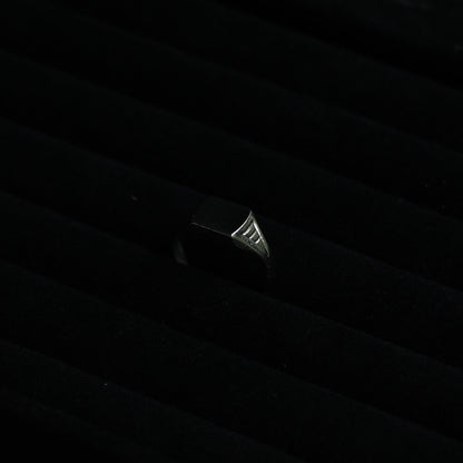 Geometric Square Signet Ring｛RM-00333｝
