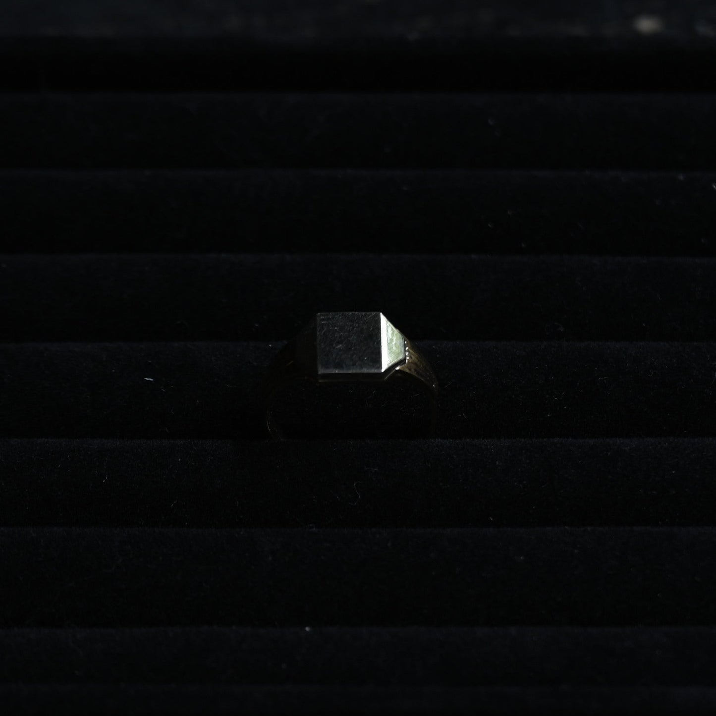 Square Signet Ring " Gold × Silver "｛RM-00334｝
