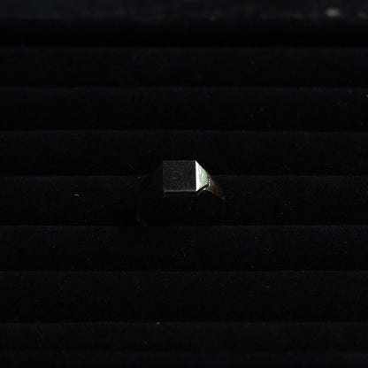 Square Signet Ring " Gold × Silver "｛RM-00334｝