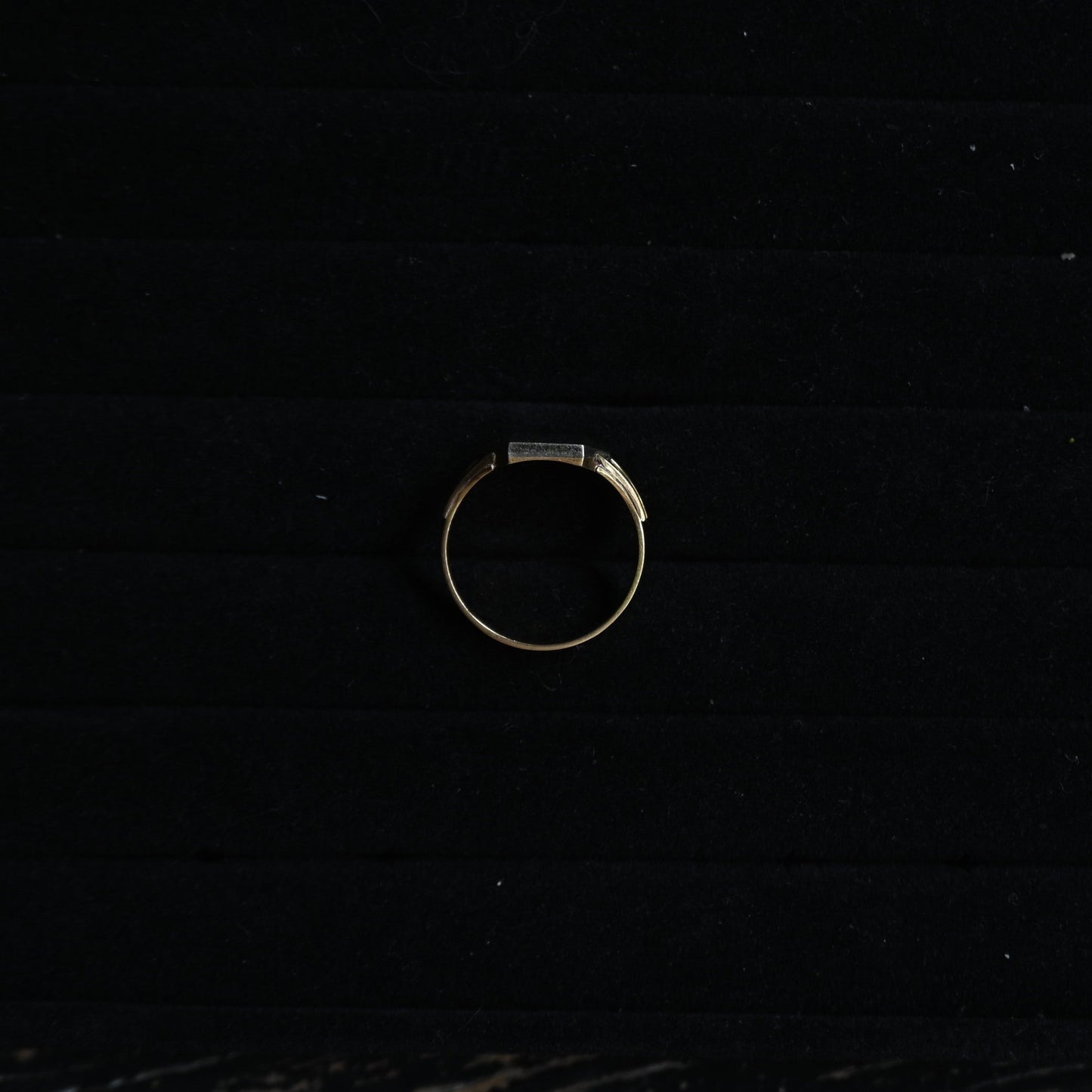 Square Signet Ring " Gold × Silver "｛RM-00334｝