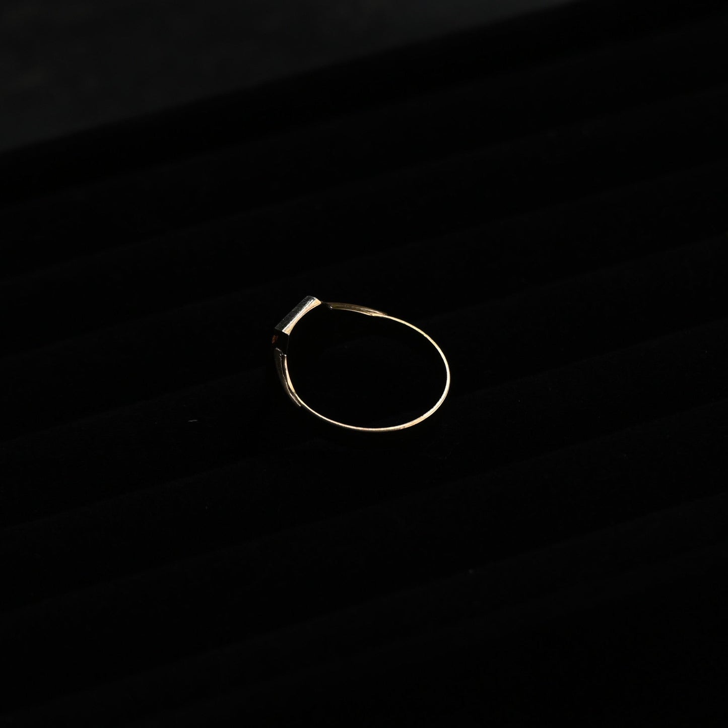 Square Signet Ring " Gold × Silver "｛RM-00334｝