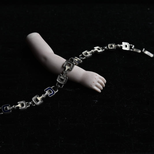 Vintage Geometric étrier Link Bracelet｛RM-00216｝