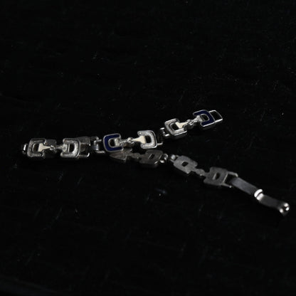 Vintage Geometric étrier Link Bracelet｛RM-00216｝