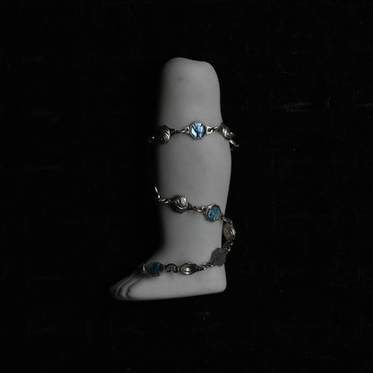 Vintage Blue Guilloché Enamel Bracelet｛RM-00215｝