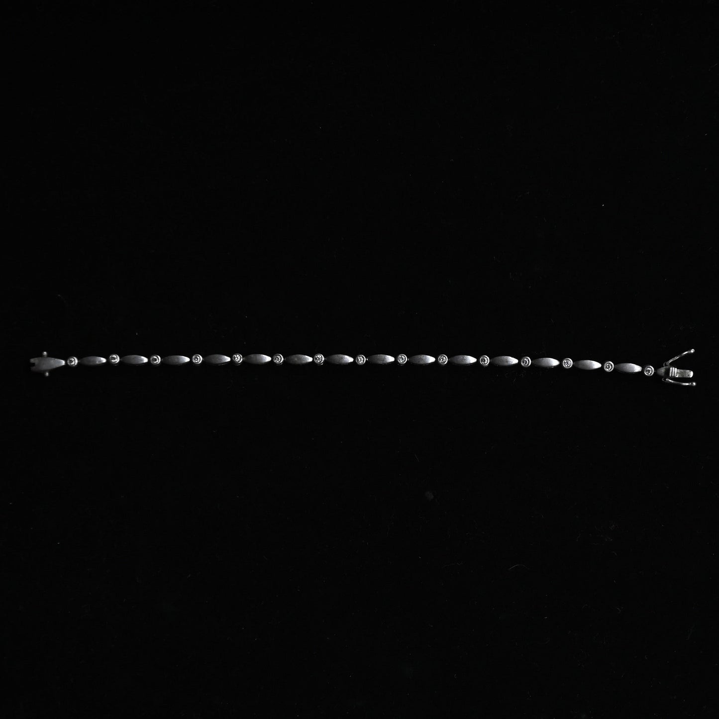 Silver Navette Link Bracelet｛RM-00205｝