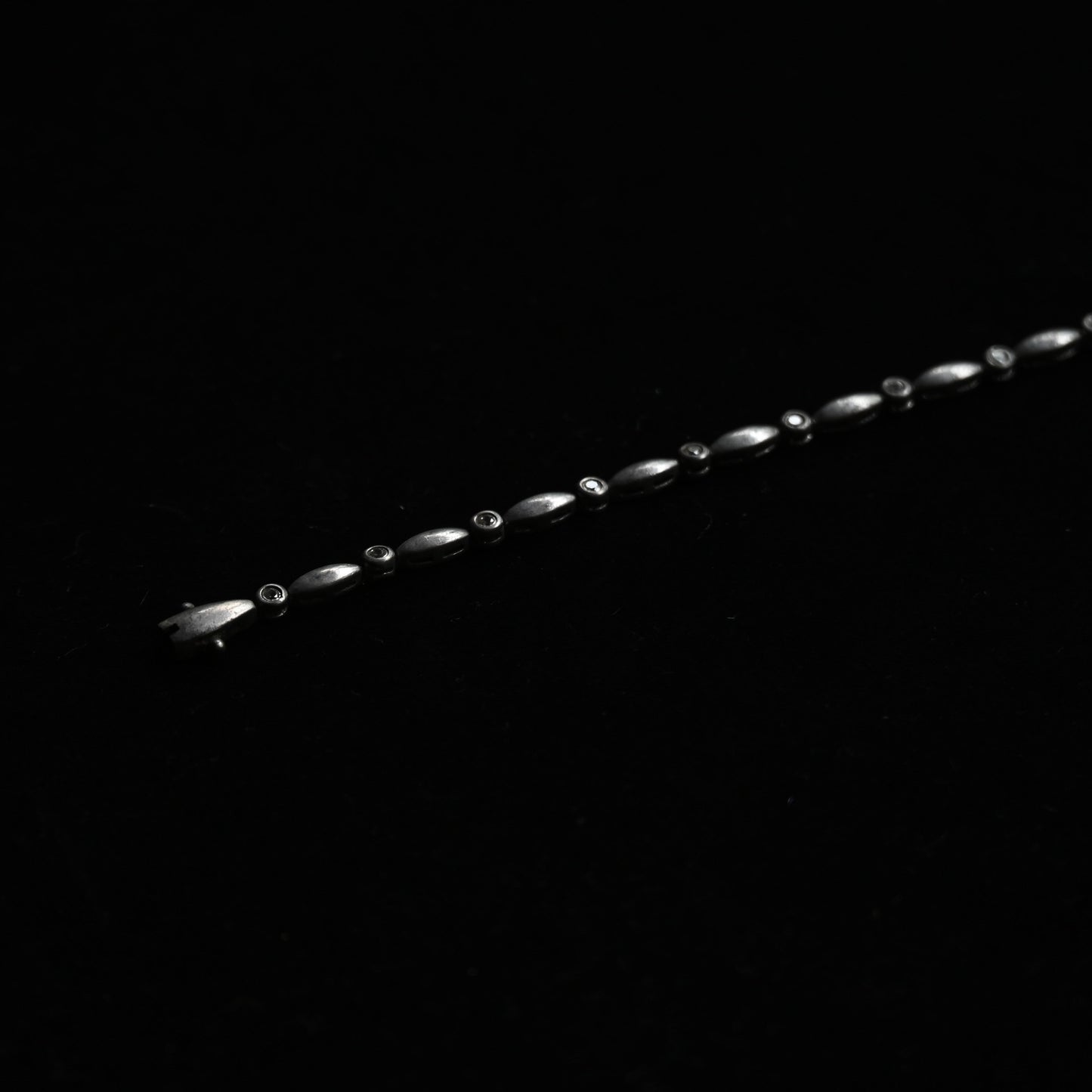 Silver Navette Link Bracelet｛RM-00205｝