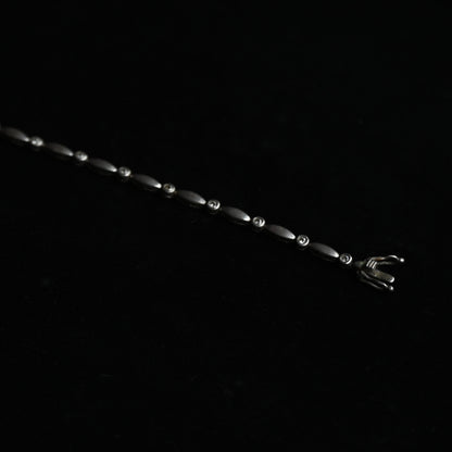 Silver Navette Link Bracelet｛RM-00205｝