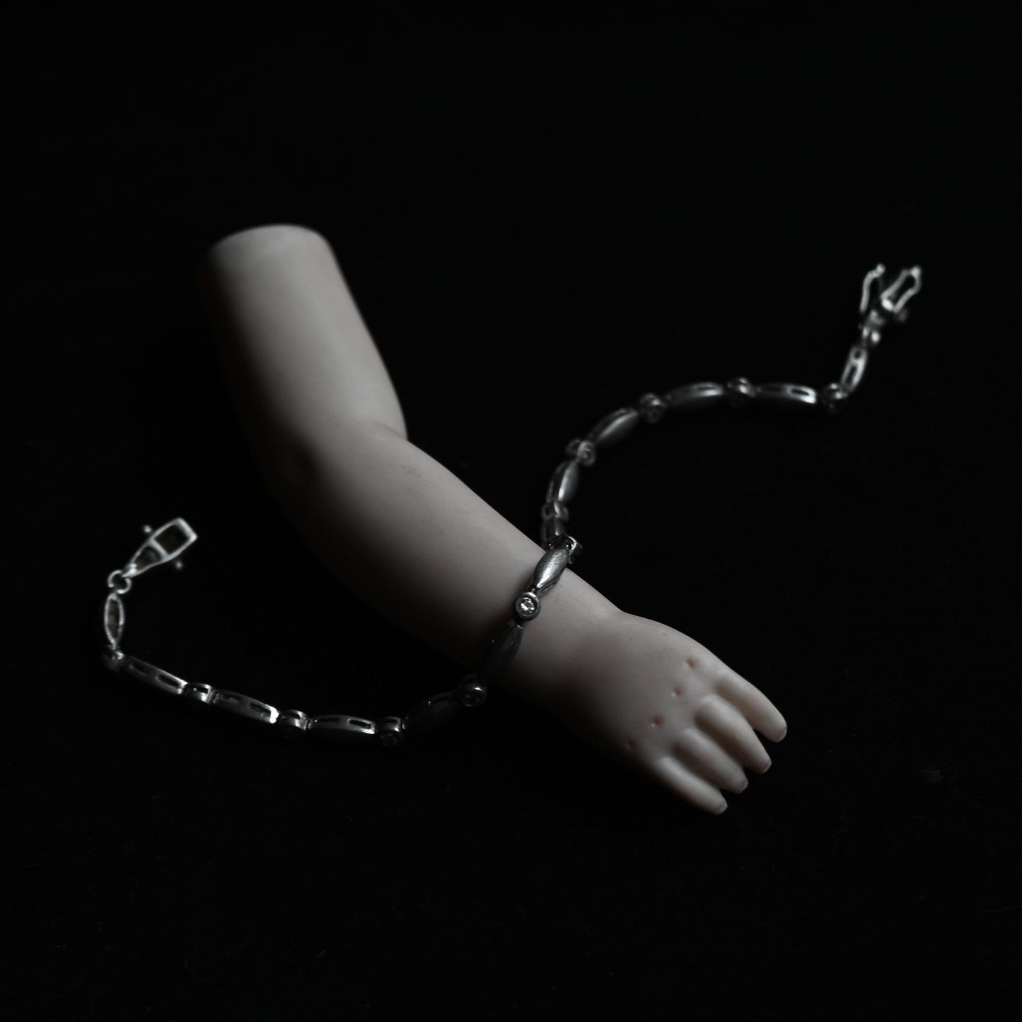 Silver Navette Link Bracelet｛RM-00205｝