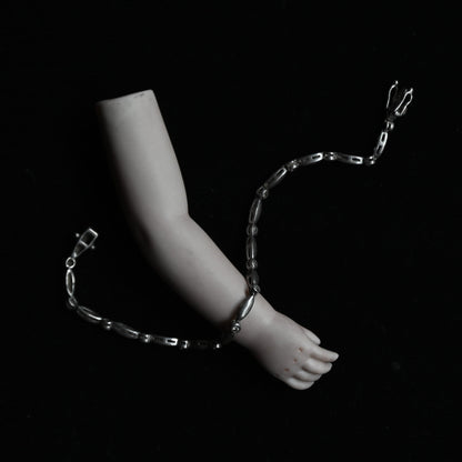 Silver Navette Link Bracelet｛RM-00205｝