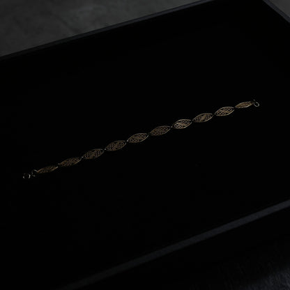 Vintage Filigree Navette Link Bracelet｛RM-00206｝